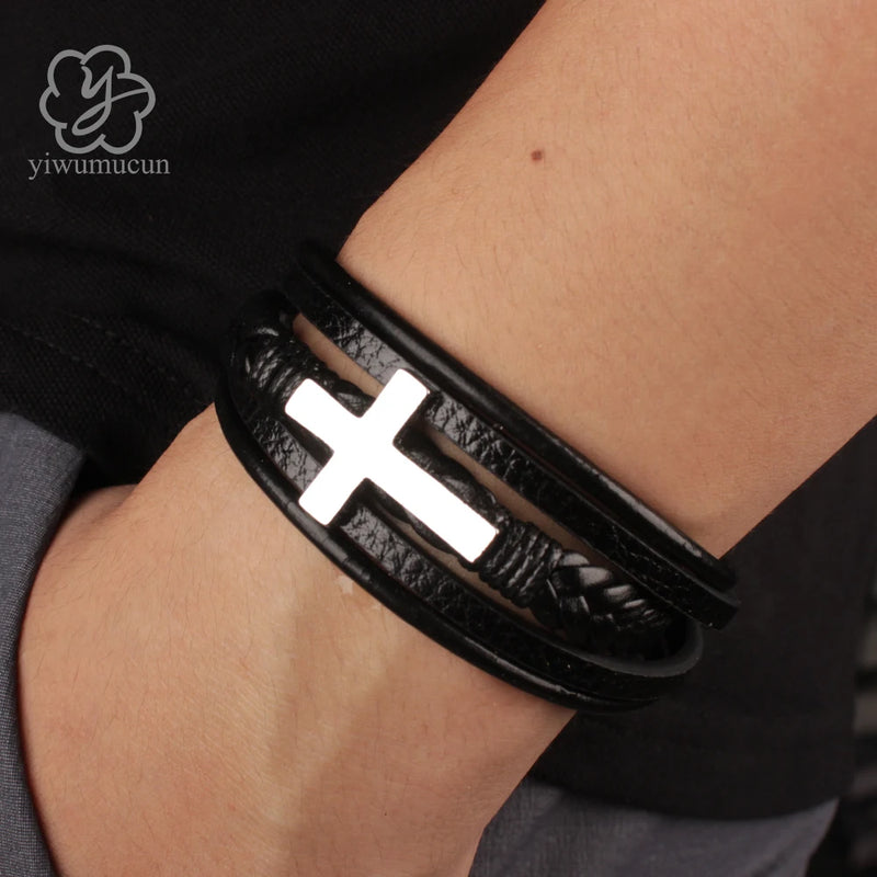 Pulseira Masculina Vintage Cross